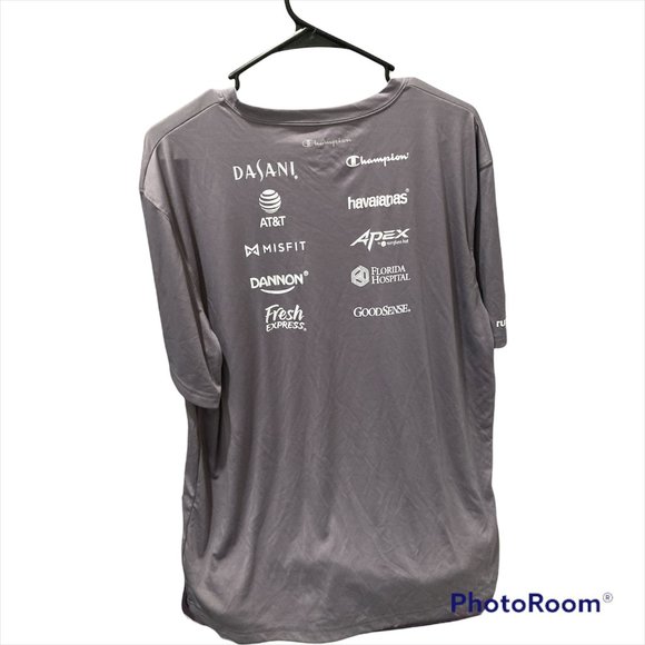 2018 WALT DISNEY WORLD Star Wars Dark Side HALF Marathon shirt size L Grey EUC - Picture 5 of 8